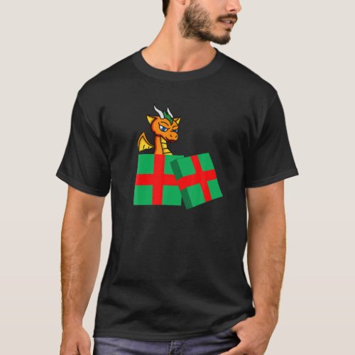 Dragon Present Funny Cool Boy Christmas Gift T_Shirt