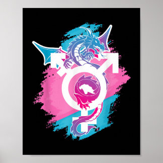 Dragon Pride Genderfluid Lgbt And Transpride Poster