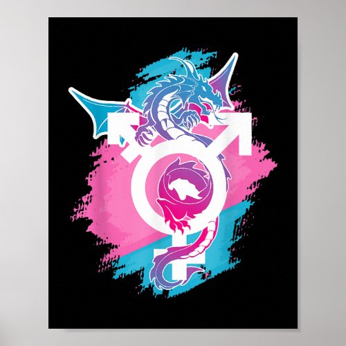 Dragon Pride Genderfluid Lgbt And Transpride  Poster
