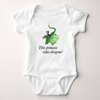 Dragon Princess Shirt, with words Baby Bodysuit