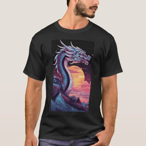 Dragon print T_shirts 