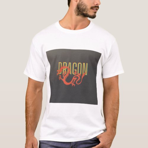 Dragon Print Tee for Men