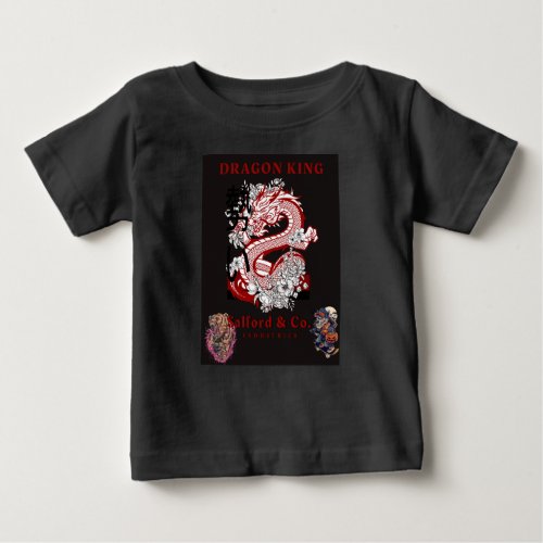 Dragon printed baby t_shirt black