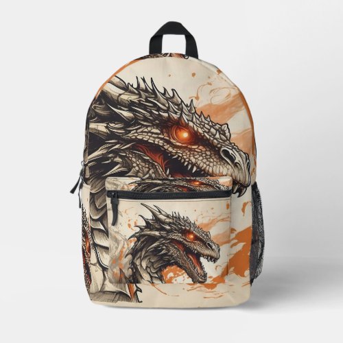 Dragon Printed Backpack