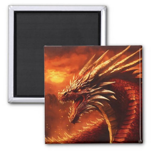 dragon printed magnet