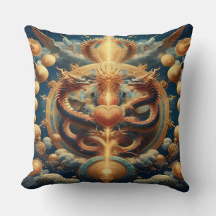Dragon Prosper Throw Pillow