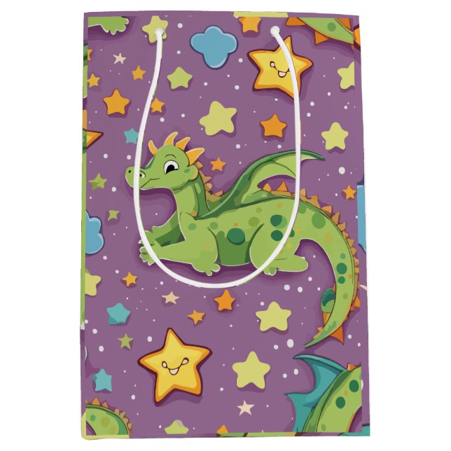 Dragon purple medium gift bag (Front)