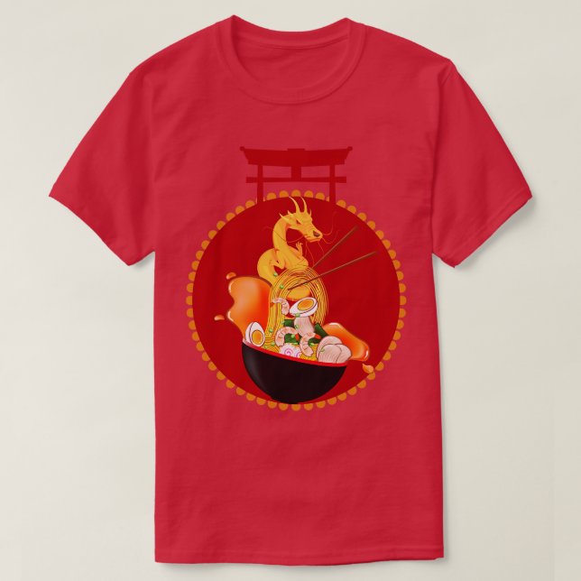 Dragon Ramen Bowl T-Shirt (Design Front)