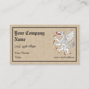 Dragon Rampant Argent Business Card