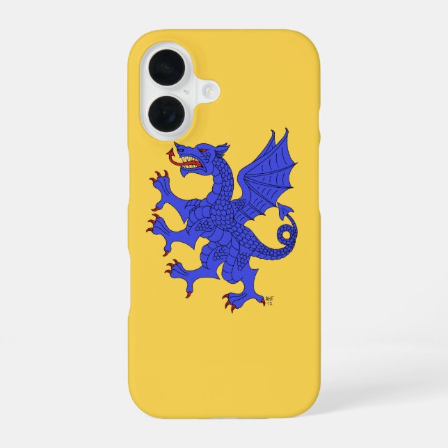 Dragon Rampant Azure Iphone Case (Back)