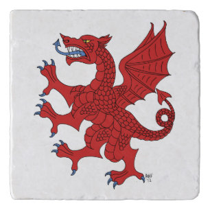 Dragon Rampant Gules Trivet