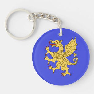 Dragon Rampant Or Keychain