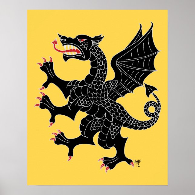 Dragon Rampant Sable Poster (Front)