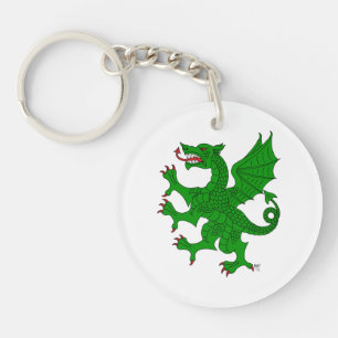Dragon Rampant Vert Keychain