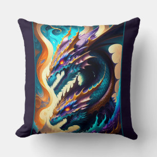 Dragon Realm 3 Throw Pillow