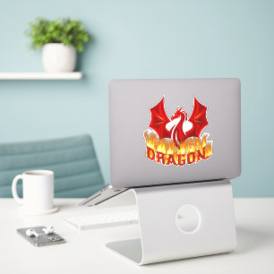 Dragon Red Fire Sticker