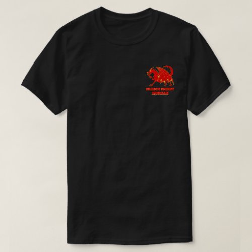 Dragon Red Gold Front Back DRAGON ENERGY T_Shirt