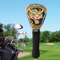 Dragon Red Gold Golf Head Cover