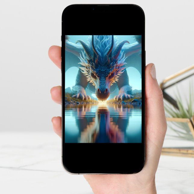 Dragon Reflection Birthday  Card (Front Digital)