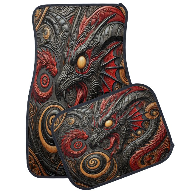 Dragon Relief: Mythical Power Car Floor Mat (Set)