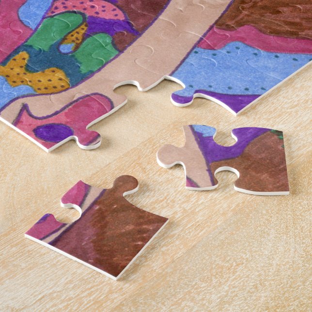 "Dragon Ride" Original Abstract Jigsaw Puzzle (Side)