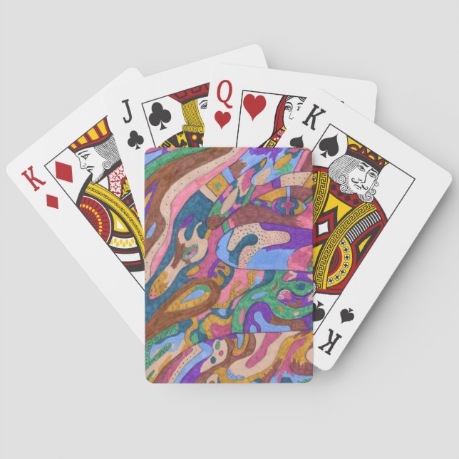 "Dragon Ride" Original Abstract Poker Cards (Back)