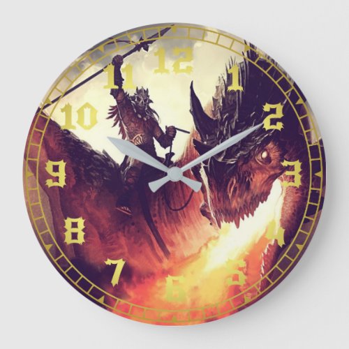 Dragon Rider Large Clock