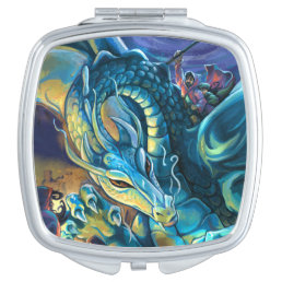 Dragon Rider Painted Art Mirror For Makeup