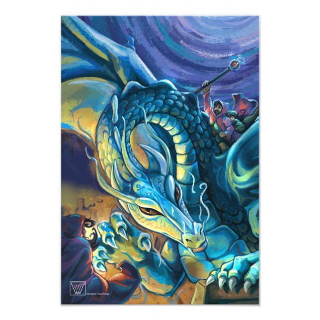 Dragon Rider Painting Photo Print (Front)