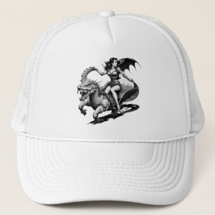 Dragon Rider Pin-Up Trucker Hat