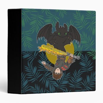 "dragon Rider" Toothless & Hiccup Duo Graphic 3 Ring Binder by howtotrainyourdragon at Zazzle
