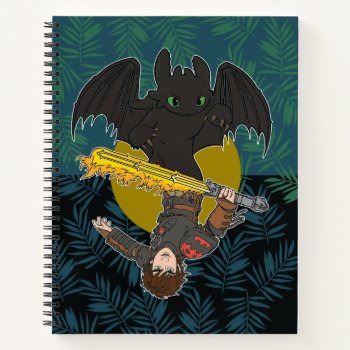 "dragon Rider" Toothless & Hiccup Duo Graphic Notebook by howtotrainyourdragon at Zazzle