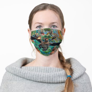 Dragon Riders Group Adult Cloth Face Mask by howtotrainyourdragon at Zazzle