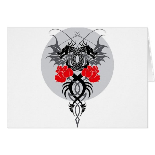 Dragon Roses Card