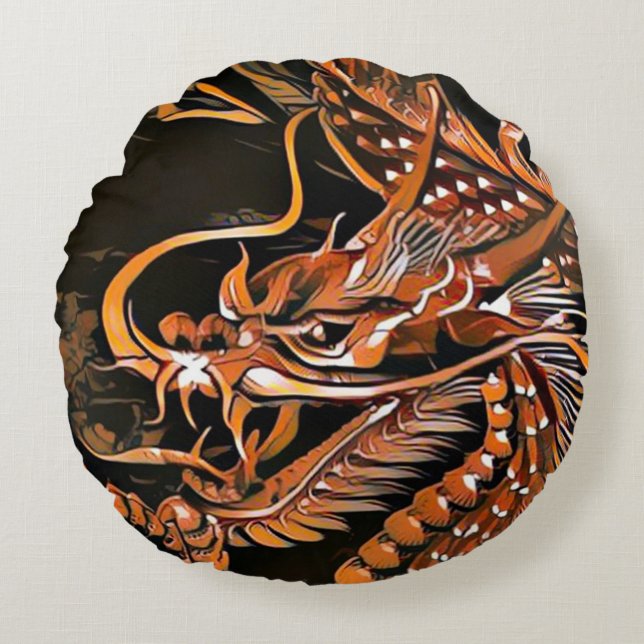 Dragon Round Pillow (Front)