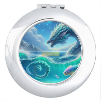 Dragon’s Cove Ocean Scene — Fantasy Dragon iPhone Compact Mirror