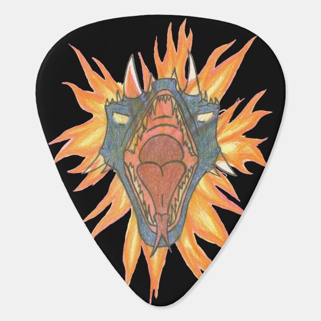 Dragon’s Fire Guitar Pick (Back)