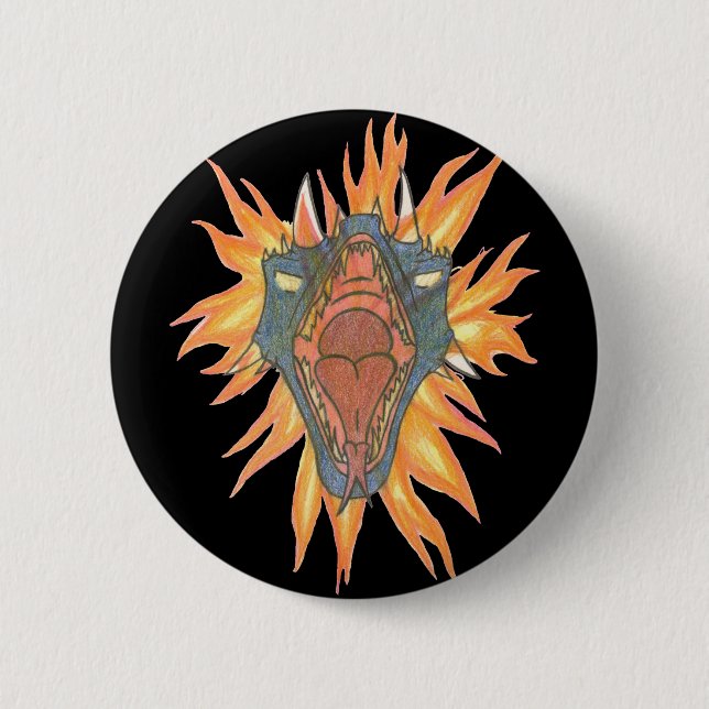 Dragon’s Fire Pinback Button (Front)
