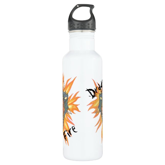 Dragon’s Fire Stainless Steel Water Bottle (Front)