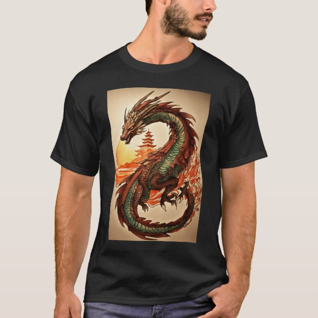 Dragon’s Fury: Inked in Power tattoo T-Shirt (Front)