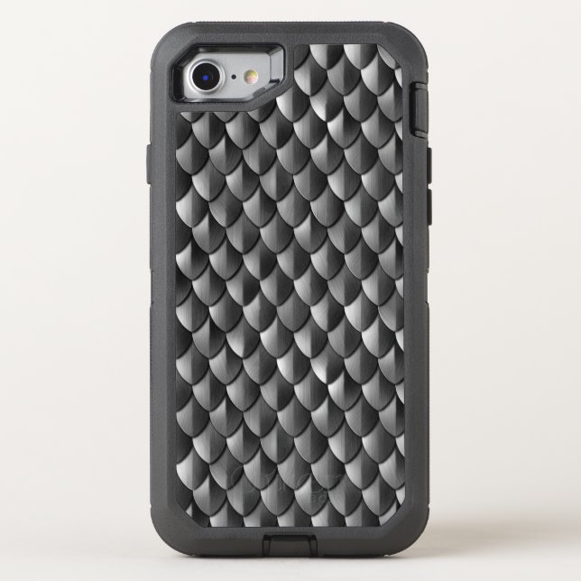 Dragon Scale Armor Black Otterbox iPhone Case (Back)