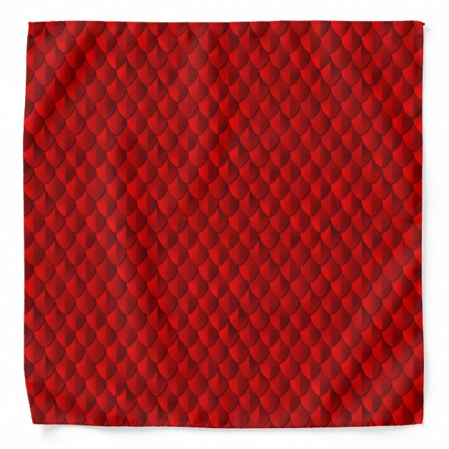 Dragon Scale Armor Crimson Red Bandana (Front)