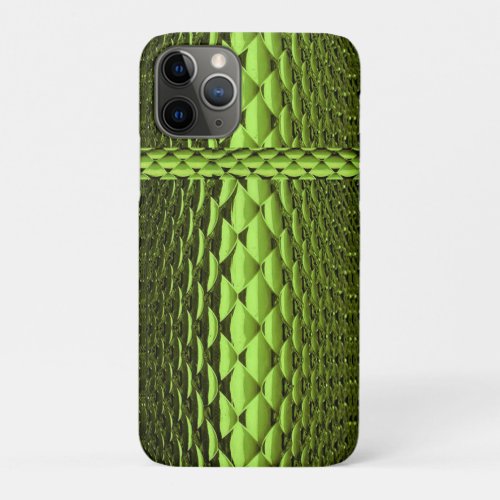 Dragon Scale Metal Armor _ Chartreuse Green iPhone 11 Pro Case