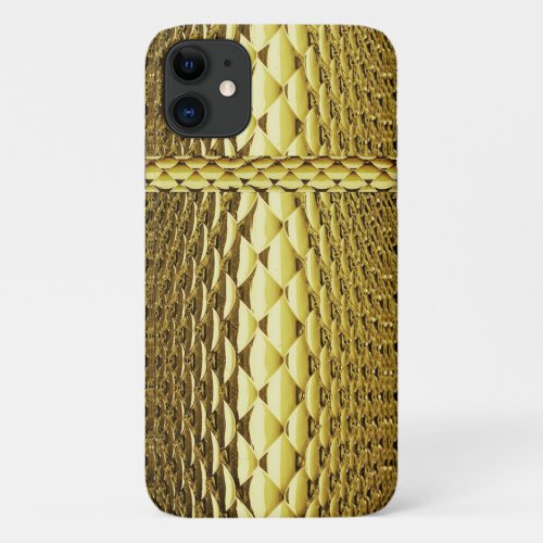Dragon Scale Metal Armor _ Yellow Gold iPhone 11 Case
