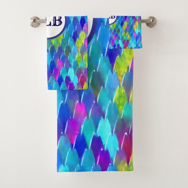 Dragon Scales Bath Towel Set (Insitu)