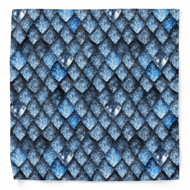 Dragon scales / blue gems bandana (Front)