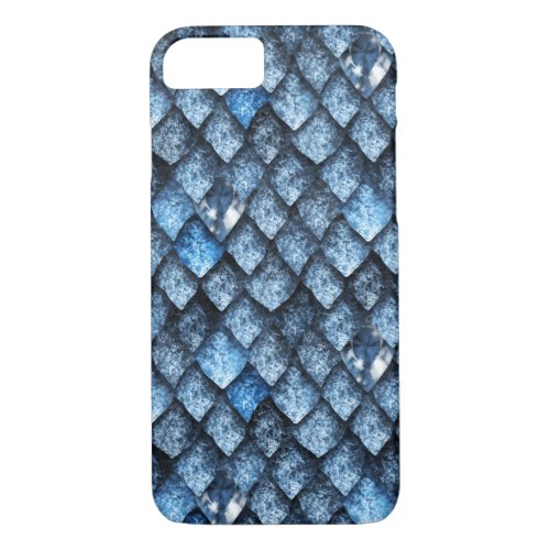 Dragon scales  blue gems iPhone 87 case