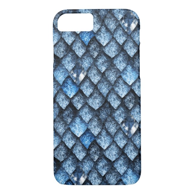 Dragon scales / blue gems Case-Mate iPhone case (Back)