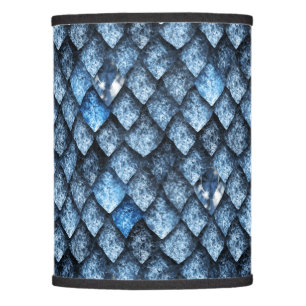 Dragon scales / blue gems lamp shade