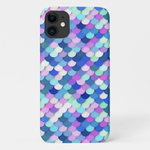 Dragon Scales _ blue orchid and lavender iPhone 11 Case